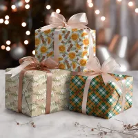 Christmas Rustic Holiday Citrus Spice Wrapping Paper Sheets