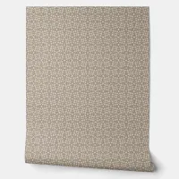 Small-Scale Taupe Abstract Geometric Mosaic Wallpaper