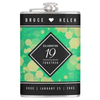 Elegant 19th Jade Wedding Anniversary Celebration Flask