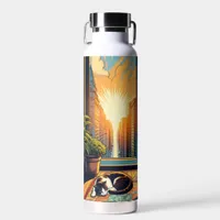 Woman Watching the Sunrise with her Cat Water Bottle