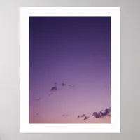 Purple Scattered Clouds at Twilight Poster