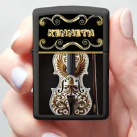 Eagle Engraved Violin Artwork, Zippo Lighter