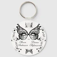 Venetia Carnivale Masque Victorian Ornate Flourish Keychain