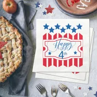 Happy 4th Stars and Stripes ID138 Napkins