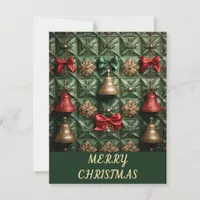 Bows And Bells - Christmas Card