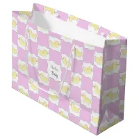 Baby Shower Purple Rubber Duck Gender Neutral  Large Gift Bag