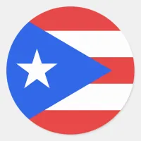 Puerto Rico Flag Classic Round Sticker