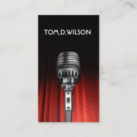 microphone singer music  Business card