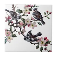 Vintage Birds Tile