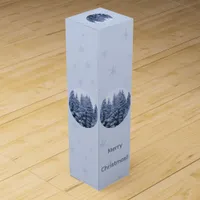 Magical winter forest - christmas  wine box