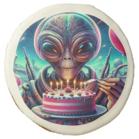 Hope Your Birthday is Out of this World | Alien Sugar Cookie