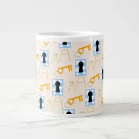 So Cute Key to My Art Pattern Fun Design Large Coffee Mug