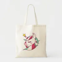 Christmas Unicorn Tote Bag