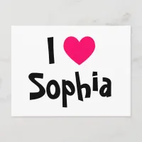 I Love Sophia Postcard