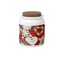 Christmas Gingerbread Cookies Candy Jar