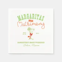 Margaritas & Matrimony Tulum Bachelorette Party Napkins