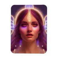 Purple Haze Goddess of Light Digital Fantasy Art Magnet