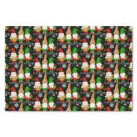 Happy Holidays Christmas Gnomes Festive Cute  Tissue Paper