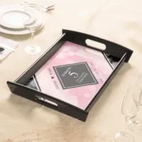 Elegant 5th Rose Quartz Wedding Anniversary Serving Tray