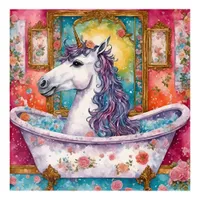 Adorable Unicorn in the Bath Acrylic Print