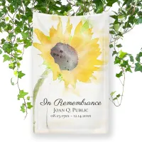 Yellow Sunflower Vase Celebration of Life Funeral  Banner