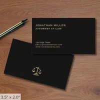 Simple Black Lawyer Business Card