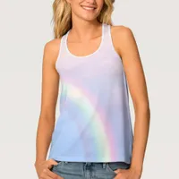 Rainbow of hope - pastel  tank top