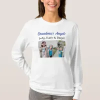 Grandma's Angels | Personalized Photo and Names T-Shirt