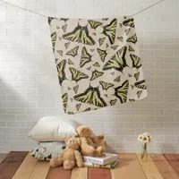 Southwest Yellow Swallowtail Butterflies All Over  Baby Blanket