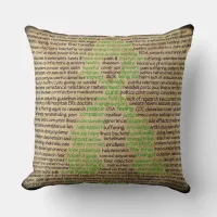 Lyme Disease Awareness Ribbon Pillow