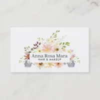 *~* Floral Modern Watercolor Feminine Chic Business Card