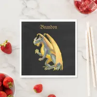 Personalized Fire Breathing Dragon Napkins