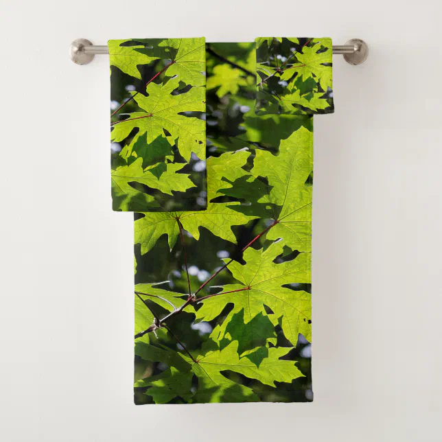 Sun-Dappled Leaves in the Forest Bath Towel Set