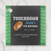 Touch Down Superbowl Boy Football Birthday Favor Tags