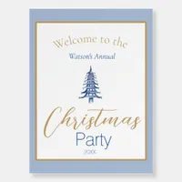 Dusty Blue Welcome to an Annual Christmas Party  Foam Board