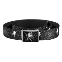 Spiders and Cobwebs Spooky Black Goth Belt