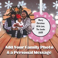 Personalized Family Photo Christmas Ornament Card