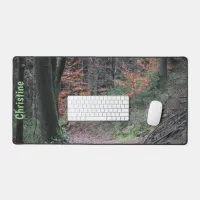 Autumn Forest Nature Photo Desk Mat