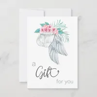 *~*  Floral Bouquet Angel Wing Gift Certificate