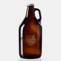 Monogram Family Name Have Sweet Christmas Etched  Growler