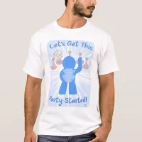 Get Party Started Gamer Funny Meeple Slogan T-Shirt