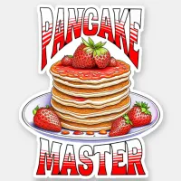 Cute Strawberry Pancakes Foodie Sticker