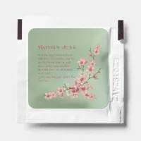 Cherry Blossoms in Pink and Teal Hand Sanitizer Packet