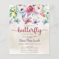 Budget Floral Butterfly Garden Baby Shower