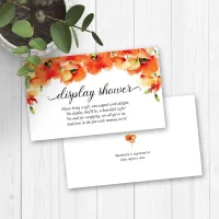 Summer Golden Poppy Display Shower Enclosure Card