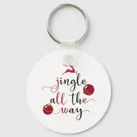 Fun Typography Christmas Keychain