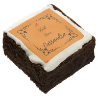 Halloween Pumpkin Orange Personalized  Brownie