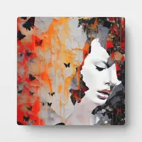  Woman and Butterflies Messy Painting Plaque