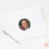 President George W Bush Official Portrait Classic Round Sticker