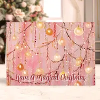 Magical Christmas Lights and Ornaments Holiday Card